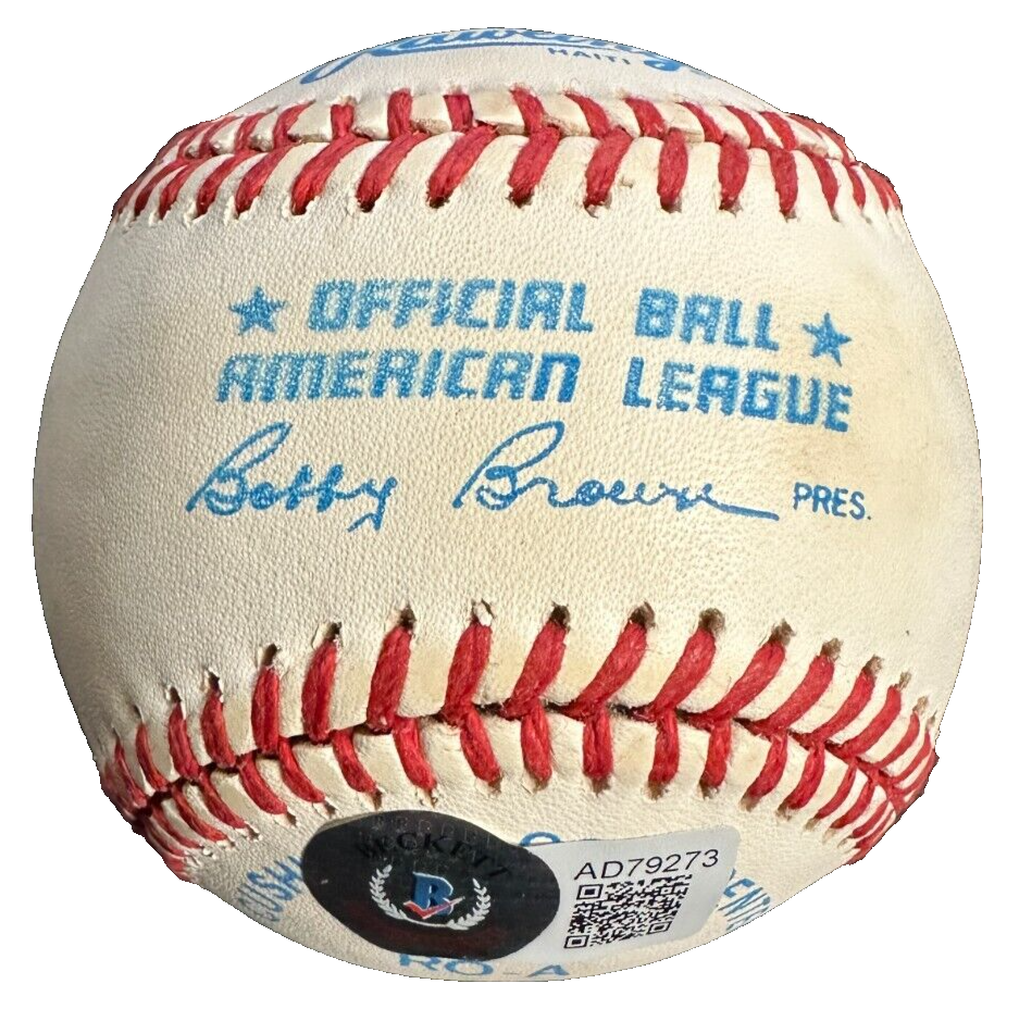 Charlie Gehringer Autographed Official American League Baseball Tigers HOF BAS