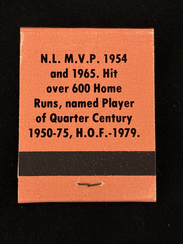 1980 Liberty Superstars Matchbook Salmon Willie Mays No. 13 San Francisco