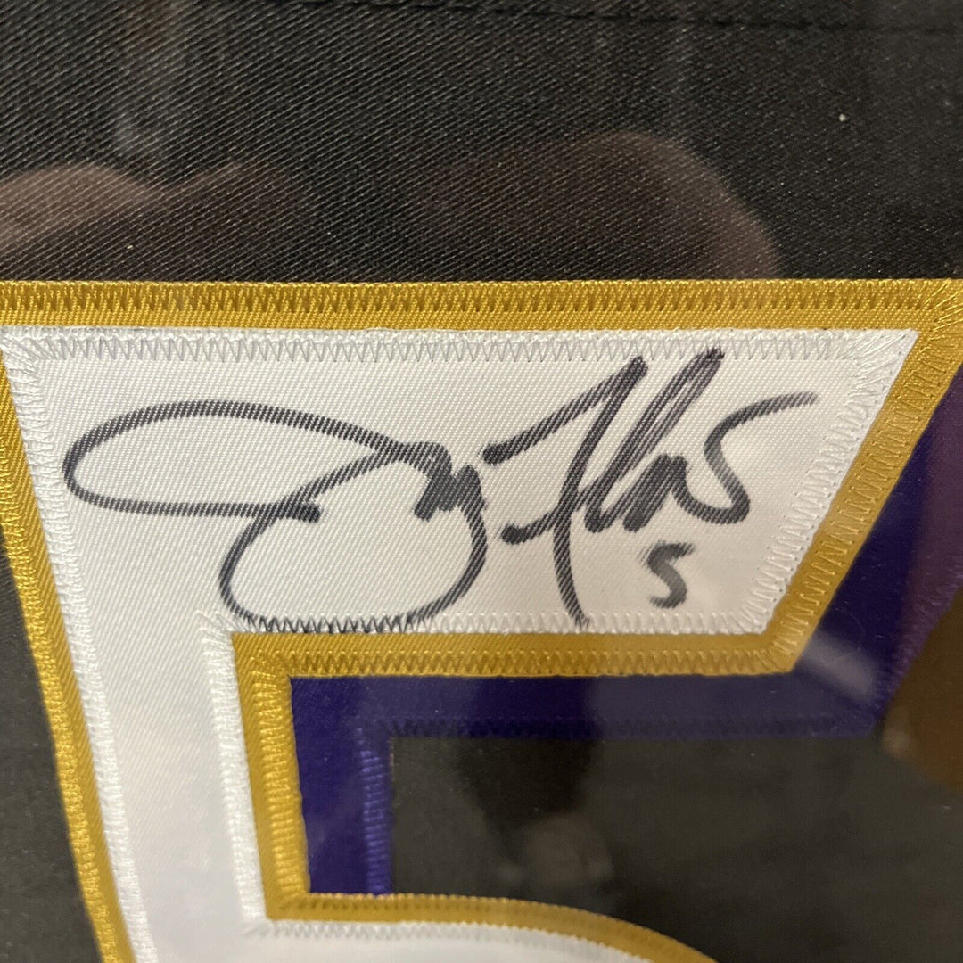 Joe Flacco Autographed Framed Baltimore Ravens Jersey JSA COA