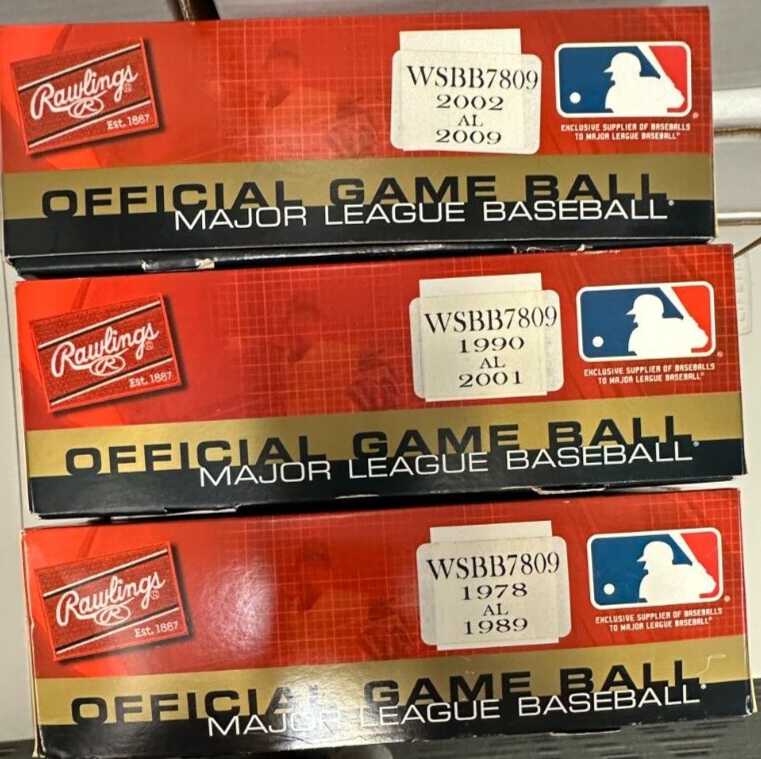 Rawlings 1978-2009 World Series Baseball Display & Blank Baseball NIB