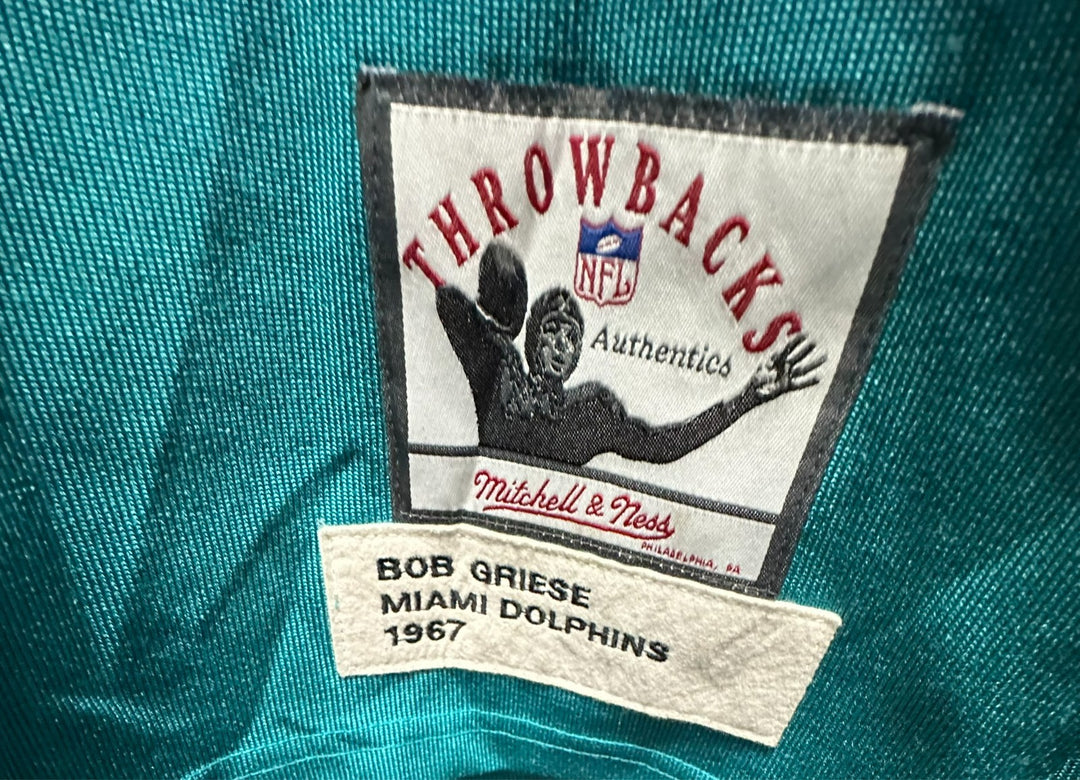 Bob Griese 1967 Miami Dolphins Mitchell & Ness Throwback Jersey NFL SZ 56