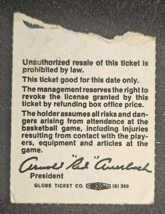 3/12/89 Boston Celtics vs. Denver Nuggets Ticket Stub Reggie Lewis 28/6/3