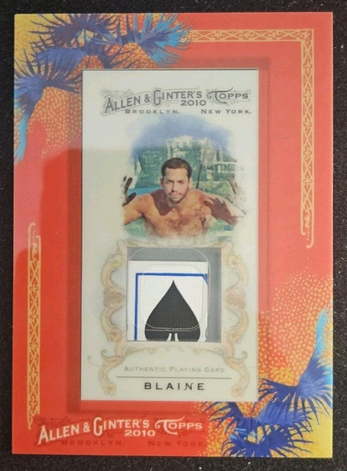 2010 Topps Allen & Ginter #AGR-DB David Blaine Framed Mini Relic Playing Card 