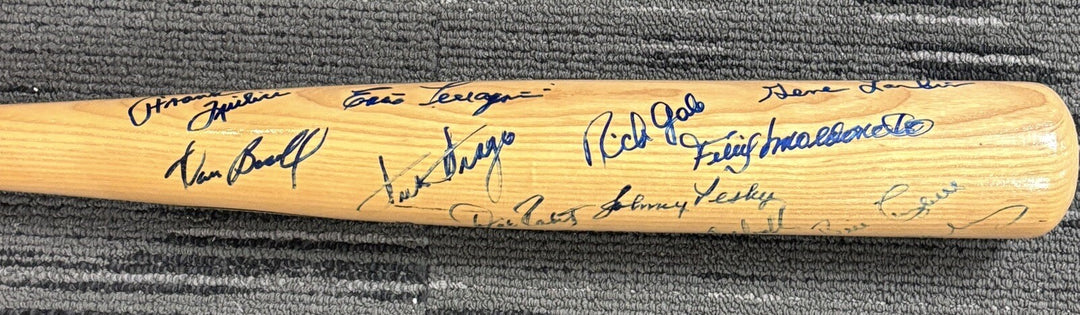 2002 Sox Exchange Fantasy Camp Signed Baseball Bat Johnny Pesky Gary Bell Etc.