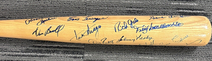 2002 Sox Exchange Fantasy Camp Signed Baseball Bat Johnny Pesky Gary Bell Etc.
