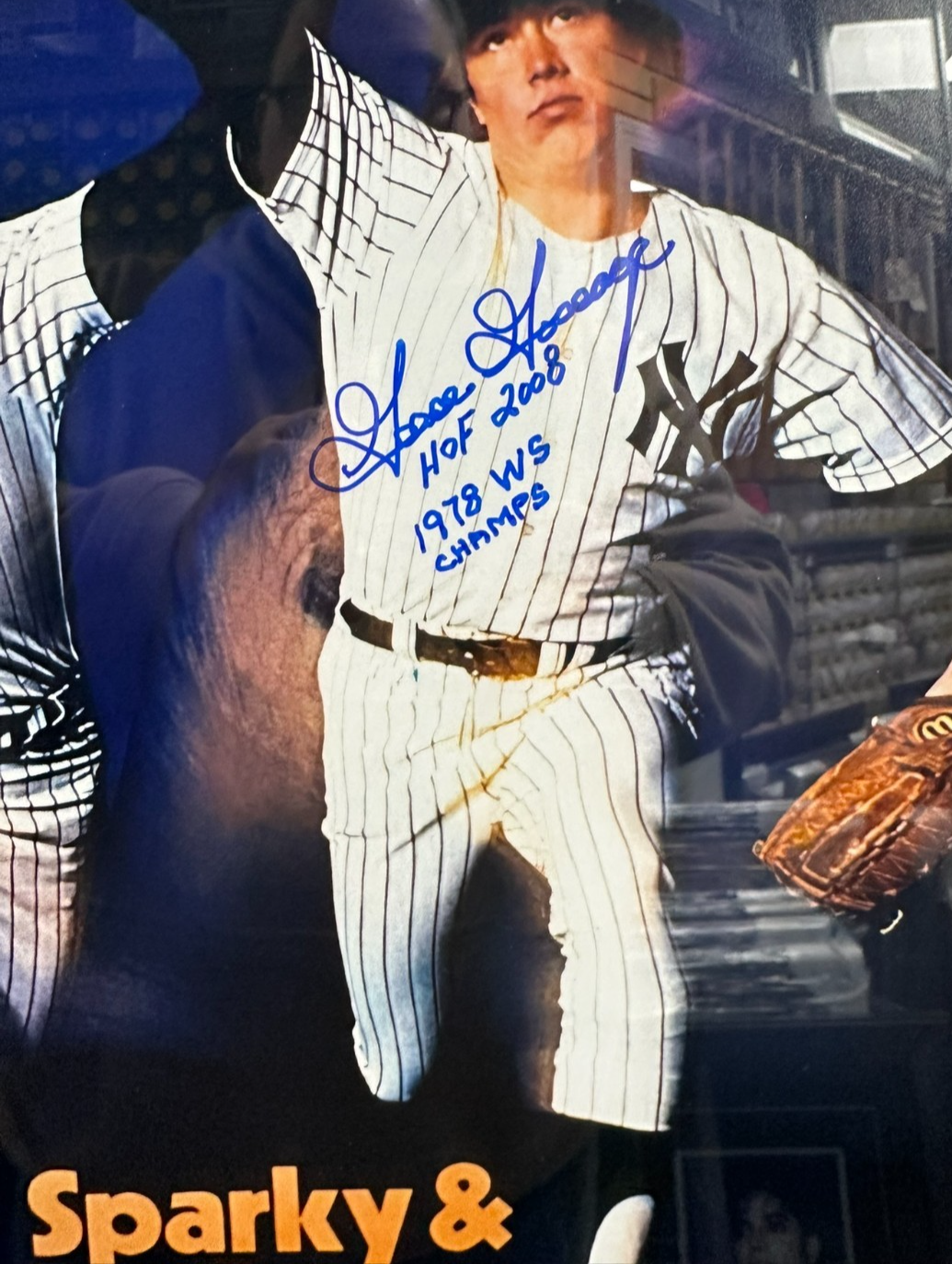 Framed Sparky Lyle & Goose Gossage Autographed Sport Magazine Cover 16x20 Photo