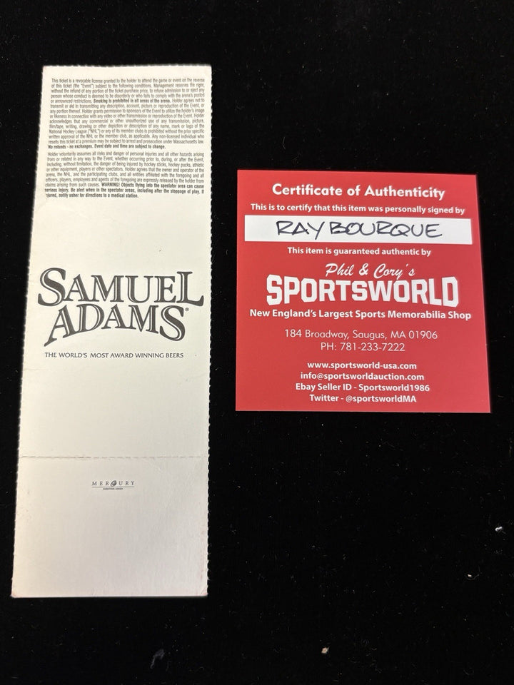 Ray Bourque Signed Ticket 3/24/2001 Avalanche At Bruins 1st Game Back In Boston