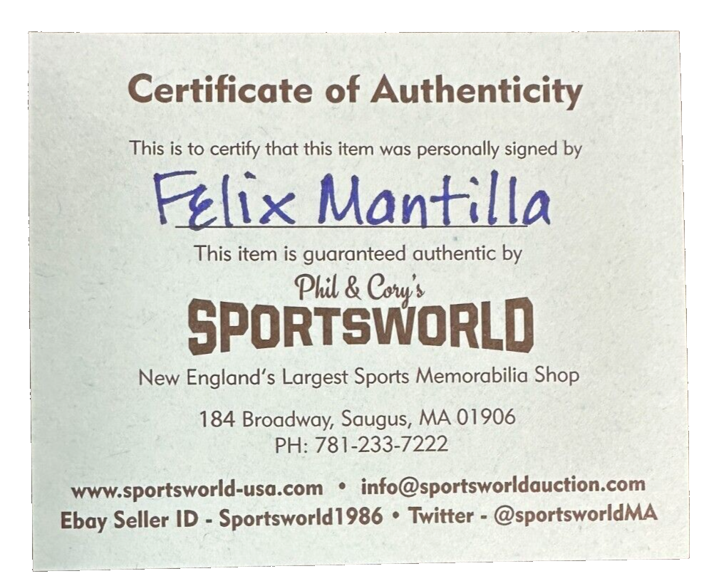 Felix Mantilla Autographed Fenway Park 100th Anniversary Baseball Red Sox