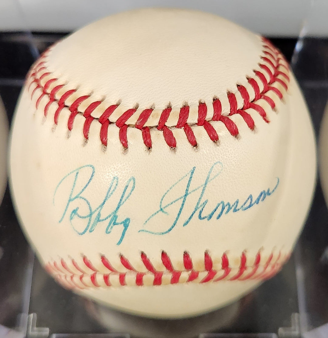 Bobby Thomson Autographed National League Baseball New York Giants COA
