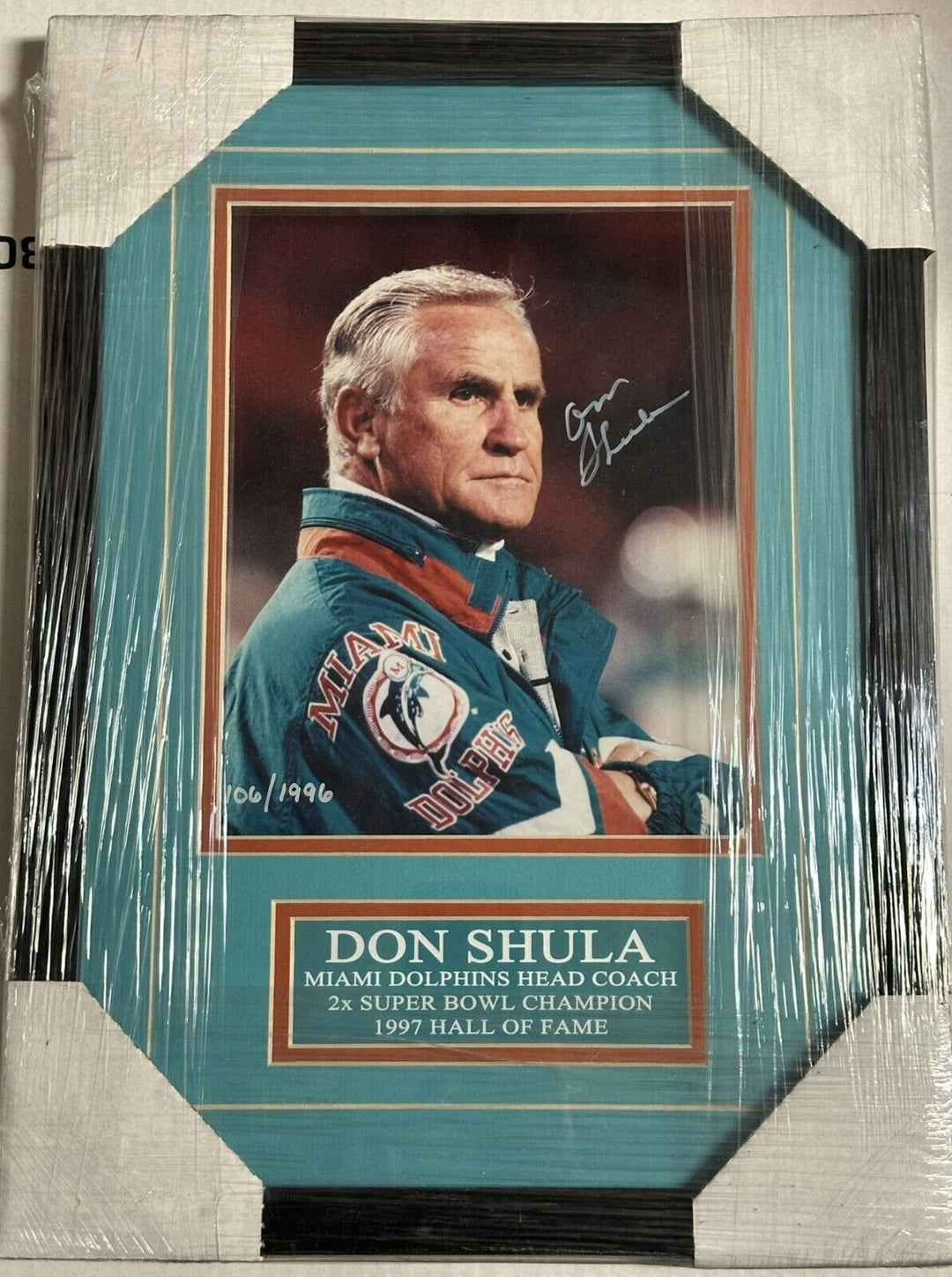 Don Shula Autographed Miami Dolphins 8x10 Photo HOF Shula LOA