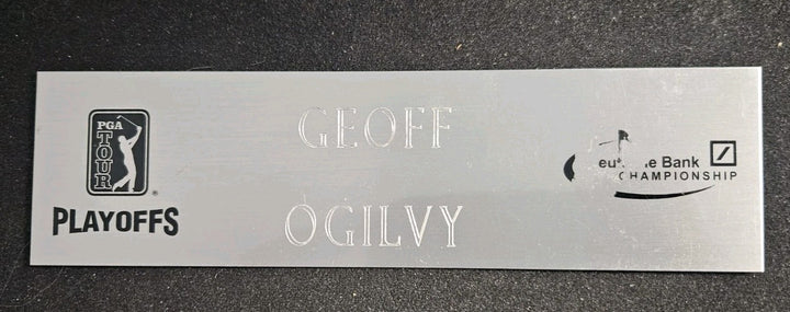 Geoff Ogilvy Deutsche Bank Championship PGA Playoffs Locker Name Plate