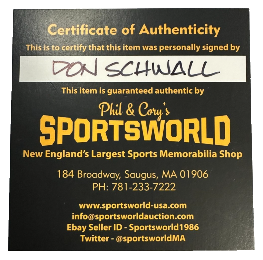 Don Schwall Autographed Game Baseball W/ 1961 AL R Insc Boston Red Sox