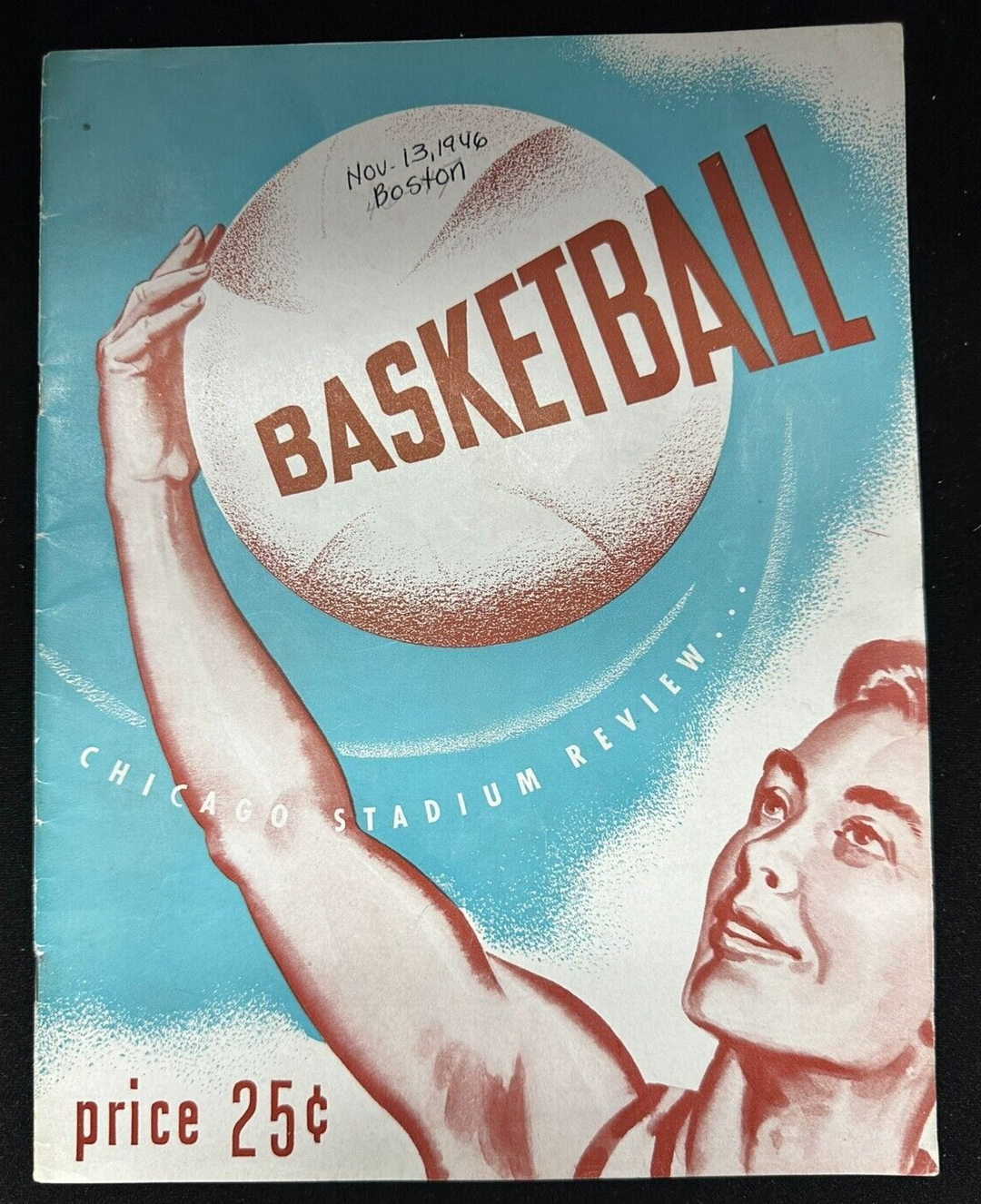 Nov 13, 1946 Boston Celtics Vs Chicago Stags Program 4th Game in Team History