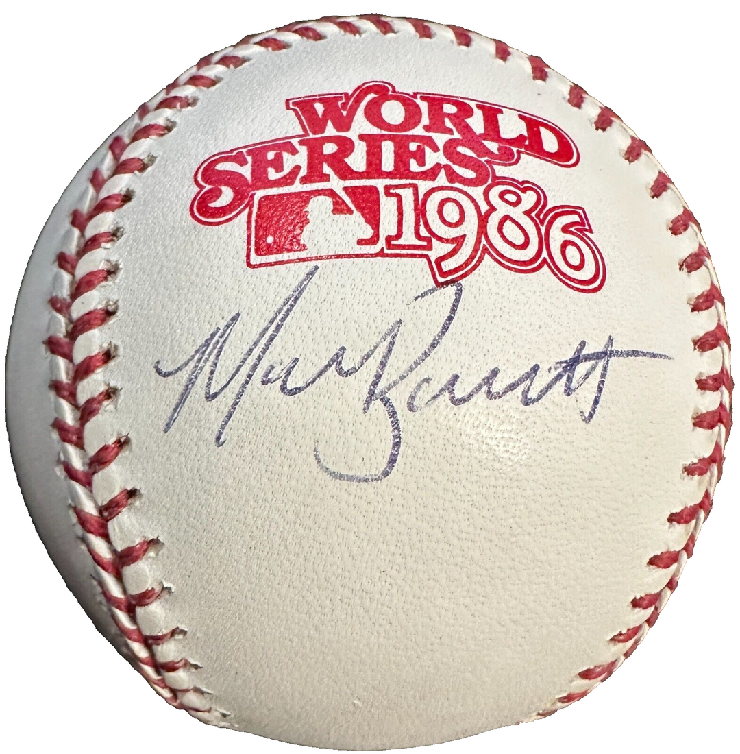 Marty Barrett Autographed Official 1986 World Series Baseball Boston Red Sox