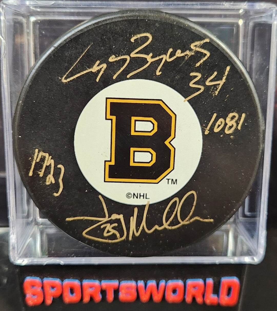 Lyndon Byers & Jay Miller Signed Inscribed Boston Bruins NHL COA