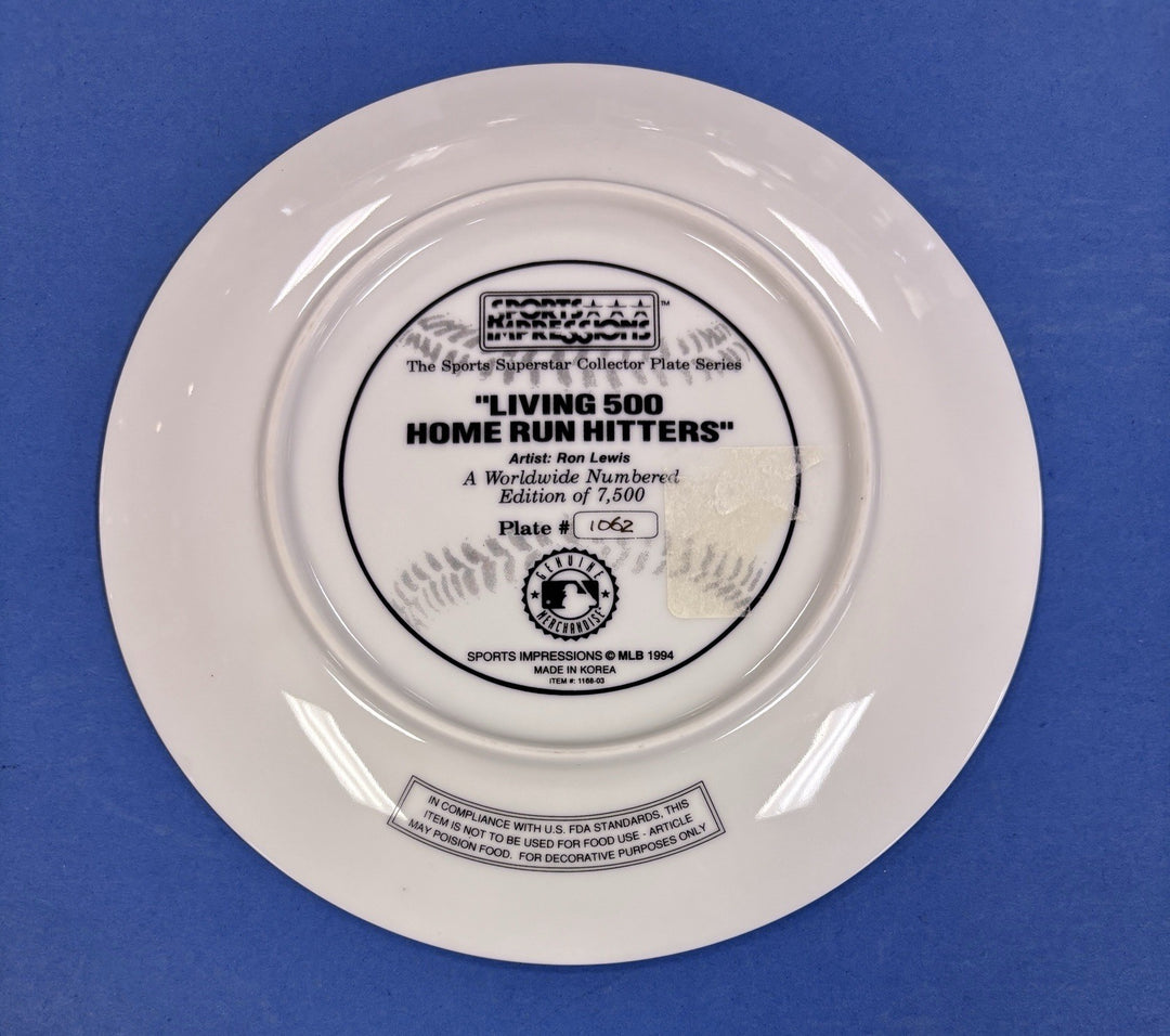 Sports Impressions Living 500 HR Hitters Commemorative Plate 1062/7500