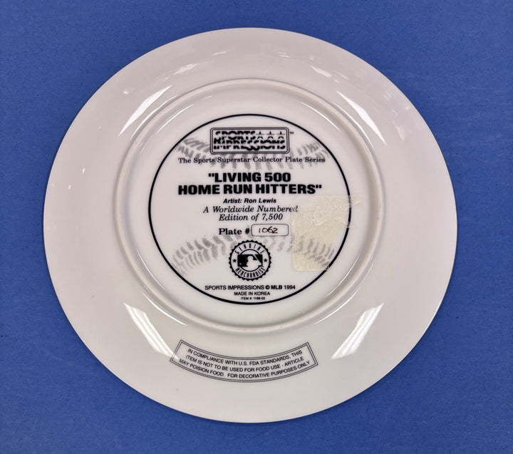 Sports Impressions Living 500 HR Hitters Commemorative Plate 1062/7500