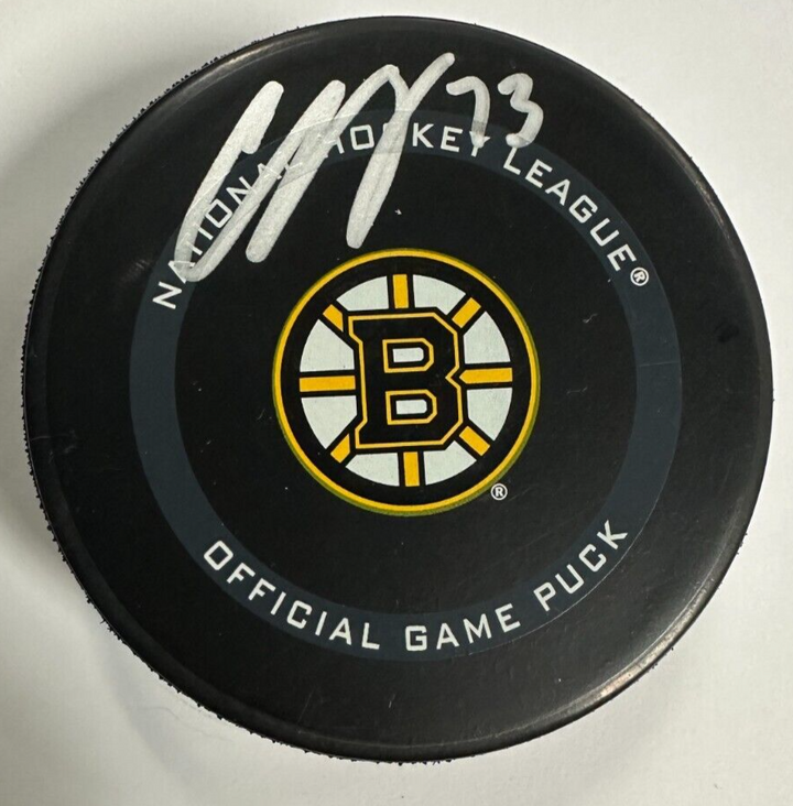 Charlie McAvoy Autographed Boston Bruins Official Game Puck Fanatics