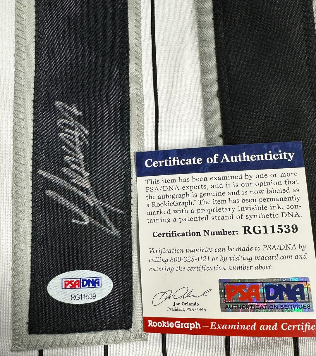 Yoan Moncada Autographed Chicago White Sox Replica Jersey PSA/DNA