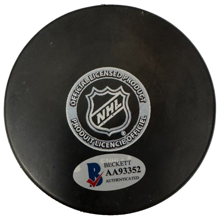 Rick Smith Autographed Detroit Red Wings Hockey Puck BAS NHL