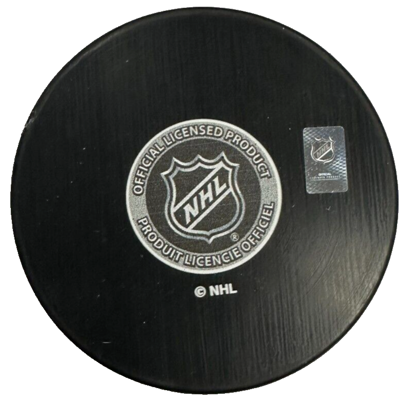 Joe Mullen Autographed Boston Bruins 100th Anniversary Puck W/ HOF 2000