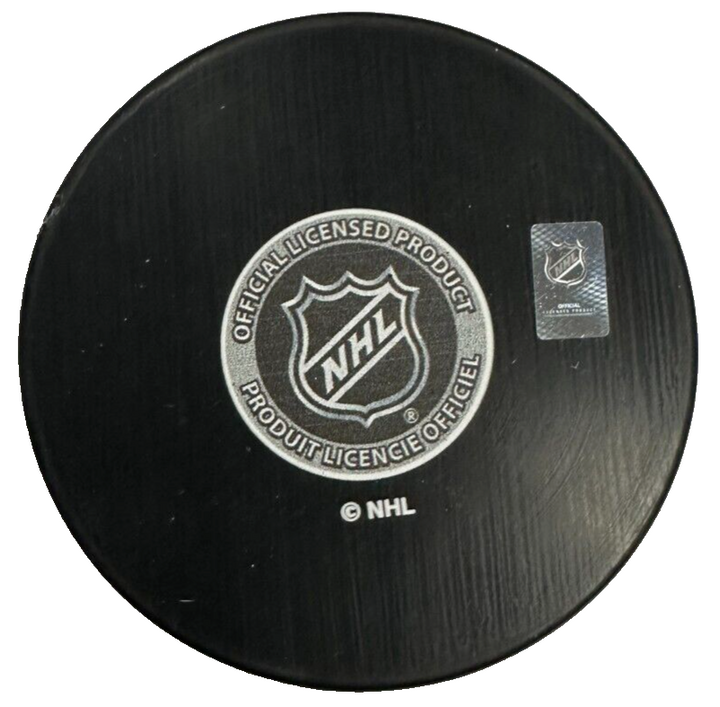 Joe Mullen Autographed Boston Bruins 100th Anniversary Puck W/ HOF 2000