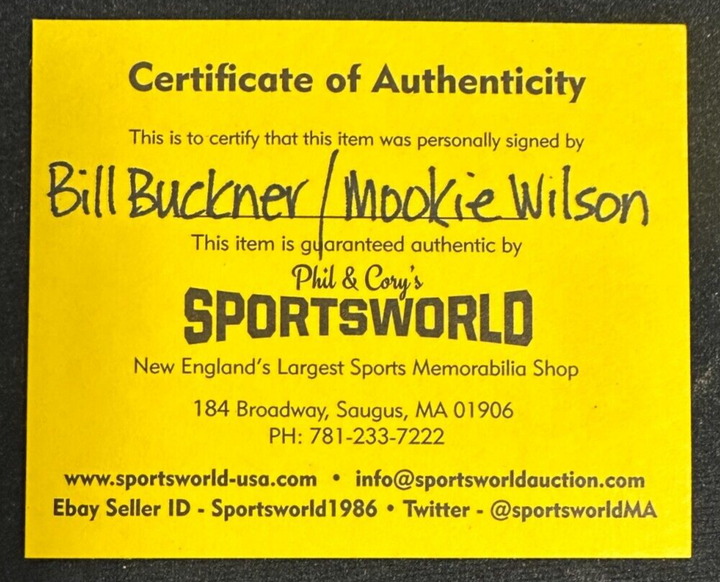 Bill Buckner & Mookie Wilson Autographed OML Baseball MLB Hologram
