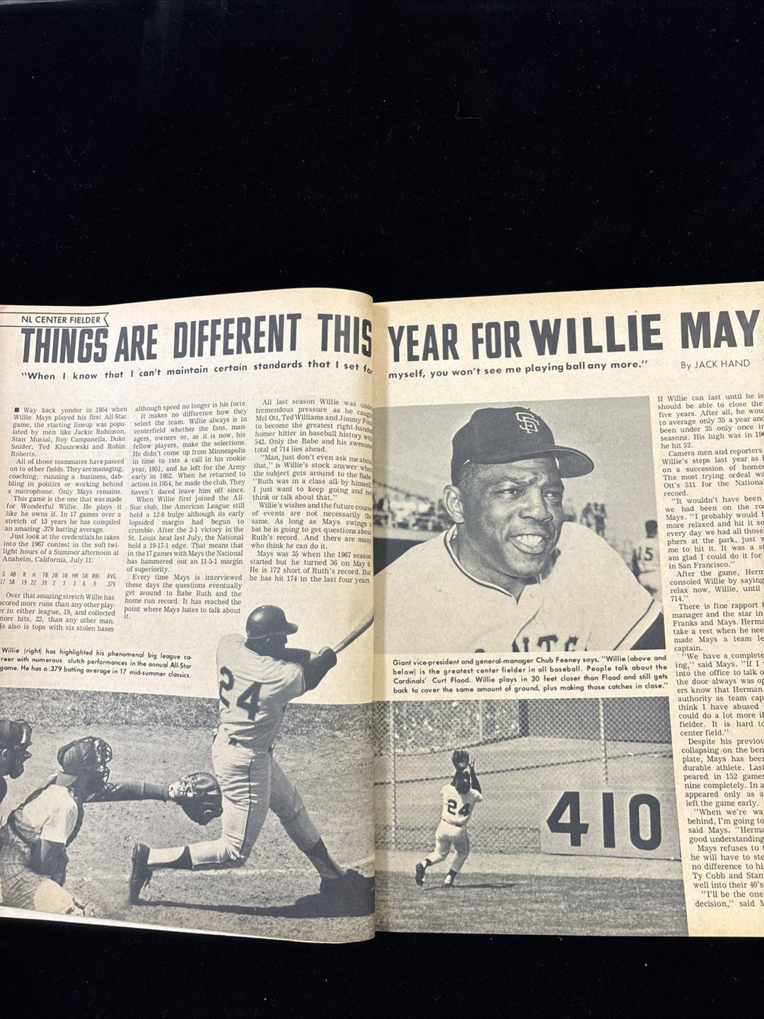 August 1967 Sport World Magazine WILLIE MAYS & FRANK ROBINSON
