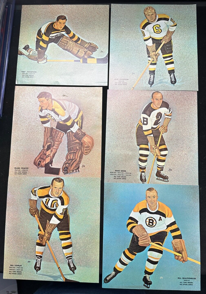 1950s Tex Coulter All Time Boston Bruins NHL Hockey Photos All Stars Set Vintage