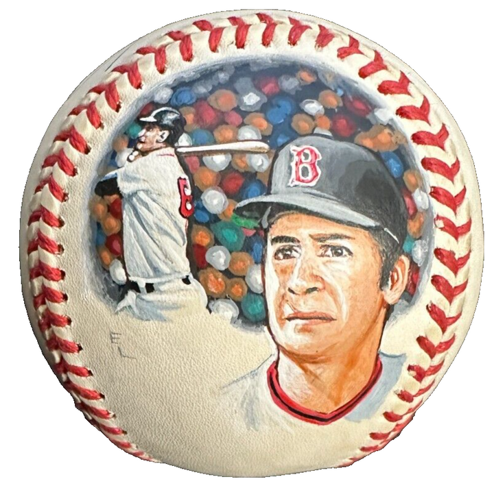 Carl Yastrzemski Autographed Hand Painted OAL Baseball UDA 1/1 Red Sox HOF