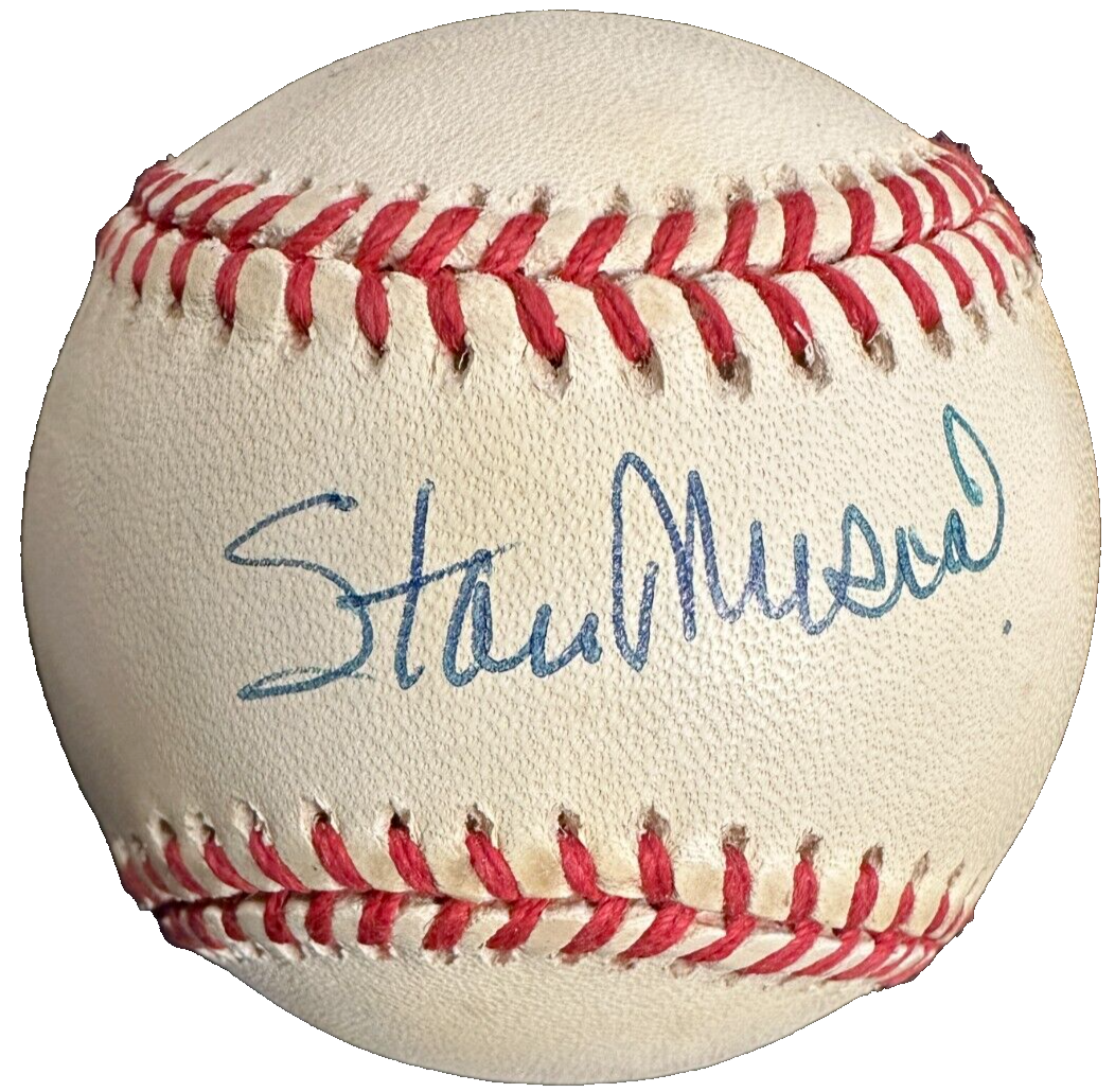 Stan Musial Autographed National League Baseball HOF Cardinals BAS