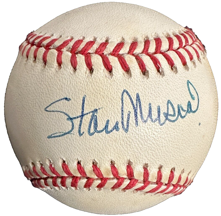Stan Musial Autographed National League Baseball HOF Cardinals BAS