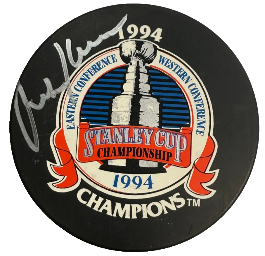Mike Keenan Autographed New York Rangers 1994 Stanley Cup Champions Puck BAS