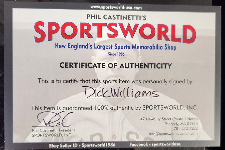Dick Williams Signed 8x10 Photo Facsimile 1967 Red Sox Program HOF Beckett COA