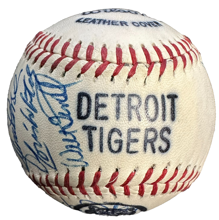 1985 Detroit Tigers Team Autographed Baseball Morris Trammell Whitaker Sparky