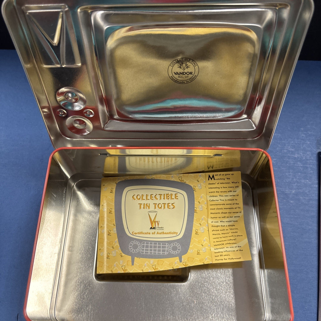 The Three Stooges Comedy Tin Lunch Box Collectible Vintage COA