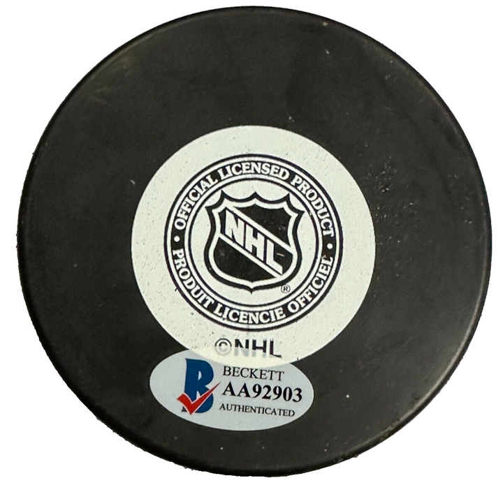 John Wensink Autographed Boston Bruins Hockey Puck BAS