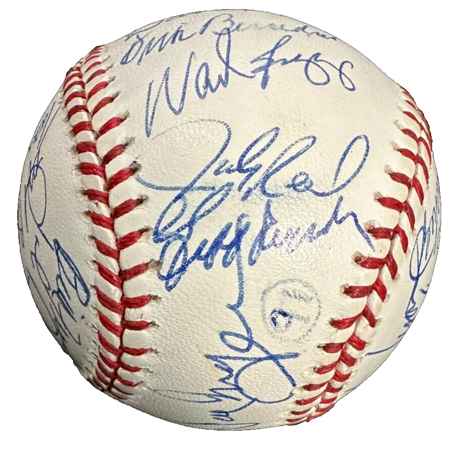 1991 Boston Red Sox Team Autographed Baseball Clemens Boggs Boddicker