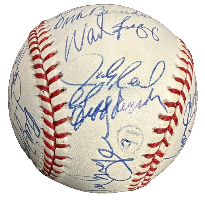 1991 Boston Red Sox Team Autographed Baseball Clemens Boggs Boddicker