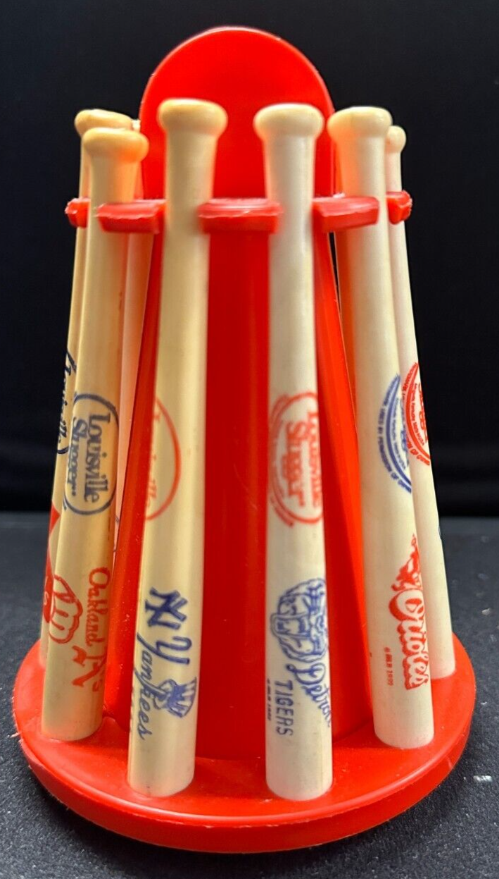 Louisville Slugger Mini Baseball Bat Display 10 Team Bats Angels Yankees Red Sox