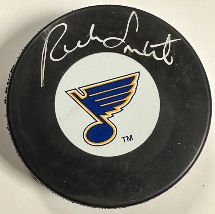 Rick Smith Autographed St. Louis Blues Hockey Puck BAS NHL