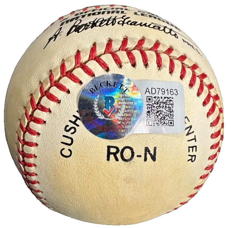 Edd Roush Autographed National League Baseball Reds BAS