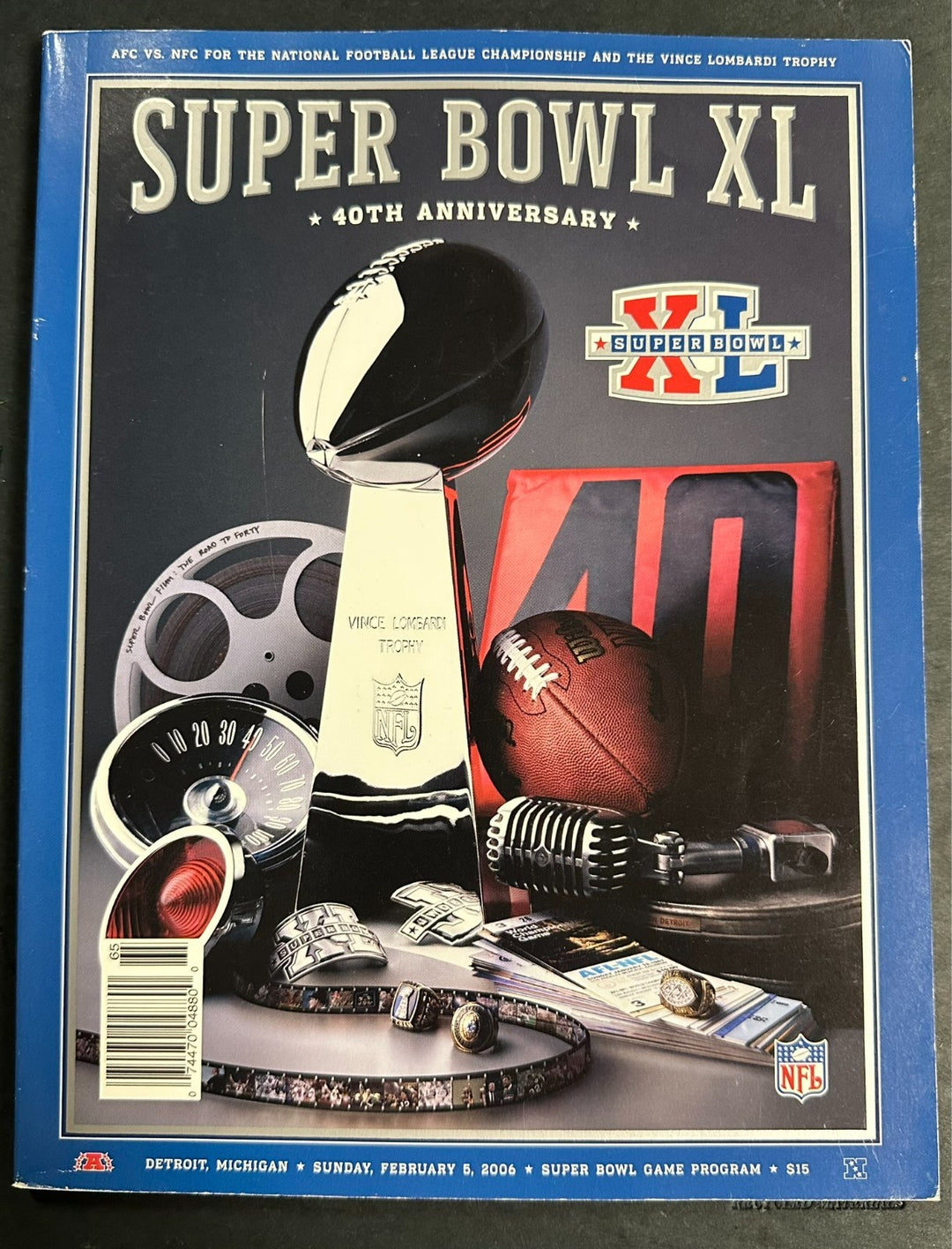 2006 Super Bowl XL Football Program Seattle Seahawks Vs Pittsburgh Steelers