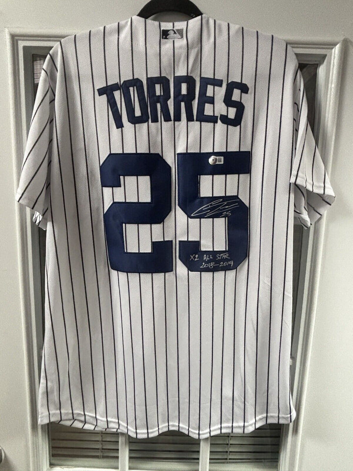 Gleyber Torres Signed New York Yankees Majestic Jersey Beckett Authenticated