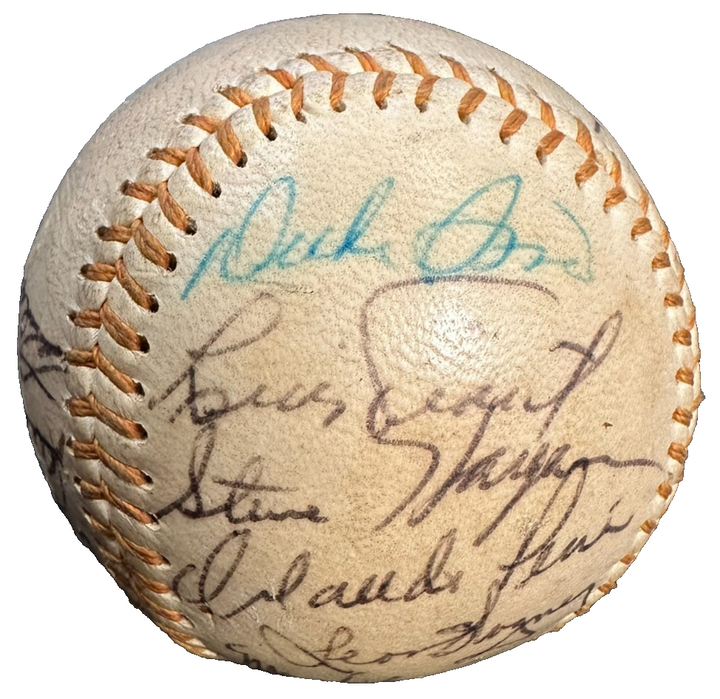 1967 Cleveland Indians Team Autographed Baseball Horton Tiant Maye