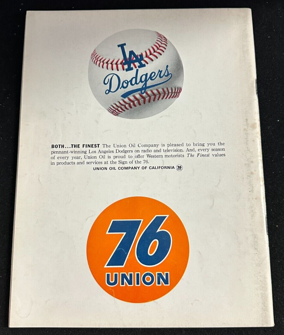 1963 World Series Program LA Dodgers & NY Yankees Game 4 Scored Koufax CG Mantle