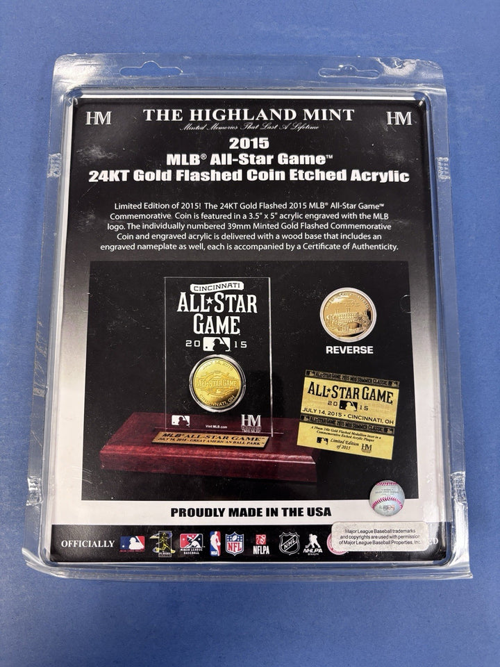 The Highland Mint 2015 Cincinatti Great American Ball Park All Star Game Coin