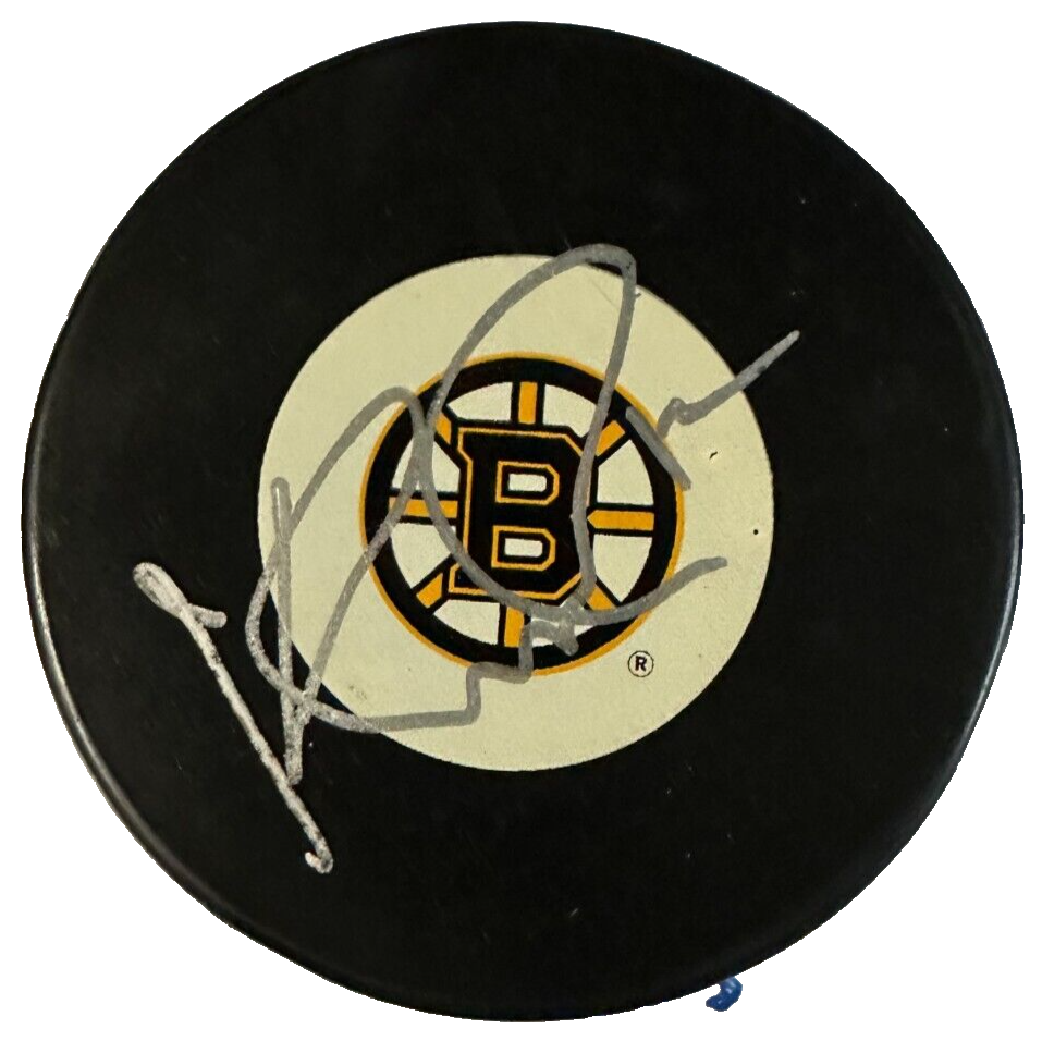 Tomas Kaberle Autographed Boston Bruins Hockey Puck BAS NHL