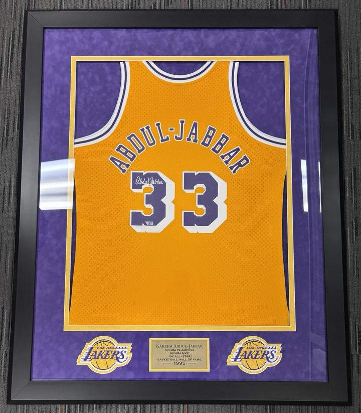 Kareem Abdul-Jabbar Framed Signed Jersey Fanatics Authentic Los Angeles Lakers