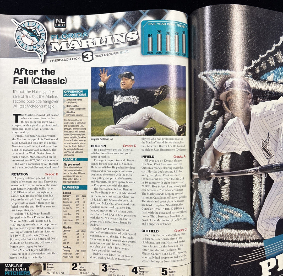 2004 Street & Smiths Baseball Yearbook Josh Beckett Florida Marlins